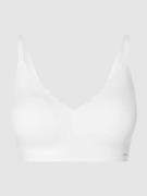 Skiny Bustier aus Mikrofaser Modell 'Micro Lovers' - wattiert in Weiss...