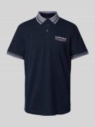 Tom Tailor Regular Fit Poloshirt mit Label-Print in Marine, Größe L