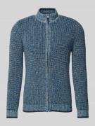 RAGMAN Strickjacke mit Reißverschluss in Jeansblau, Größe XXXL