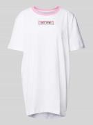 Guess T-Shirt mit Strasssteinbesatz in Weiss, Größe S