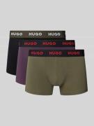 HUGO Trunks mit Label-Bund im 3er-Pack in Aubergine, Größe M