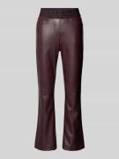 Cambio Regular Fit Lederhose mit elastischem Label-Bund in Aubergine, ...