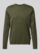 Windsor Longsleeve mit Label-Detail Modell 'Frido' in Khaki, Größe XL