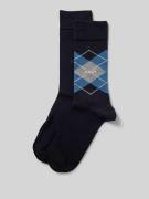 JOOP! Collection Socken mit geripptem Abschluss im 2er-Pack in Marine,...