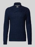 s.Oliver RED LABEL Regular Fit Schalkragenpullover aus Woll-Mix mit Zo...