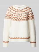 Only Pullover mit Norwegermuster Modell 'ISLE' in Offwhite, Größe M