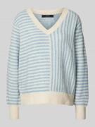 Vero Moda Comfort Fit Strickpullover mit Cross-Stripe-Muster Modell 'U...