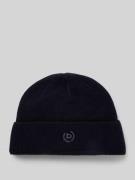bugatti Beanie mit Label-Stitching in Marine, Größe 1