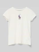 Polo Ralph Lauren Teens T-Shirt mit Label-Stitching in Weiss, Größe L