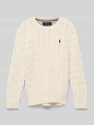 Polo Ralph Lauren Teens Strickpullover mit Zopfmuster und Logo-Stitchi...