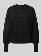 B.Young Strickpullover aus Effektgarn Modell 'MOBBE' in Black, Größe L