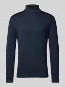 OLYMP Level Five Slim Fit Strickpullover mit Rollkragen in Marine, Grö...