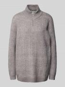 Vero Moda Regular Fit Strickpullover mit Troyer-Kragen Modell 'MILI' i...