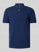 Polo Ralph Lauren Poloshirt mit Label-Stitching in Marine, Größe L