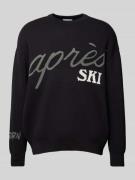 On Vacation Sweatshirt mit Statement-Print Modell 'Après Ski' in Marin...