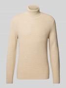 MCNEAL Strickpullover mit Rollkragen in Beige Melange, Größe L