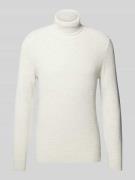 MCNEAL Strickpullover mit Rollkragen in Offwhite Melange, Größe XL