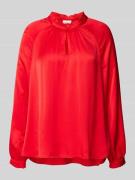 Milano Italy Blusenshirt mit elastischen Abschlüssen in Rot, Größe 46