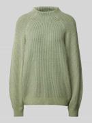 Tom Tailor Loose Fit Strickpullover mit gestreiftem Ripp-Muster in Hel...