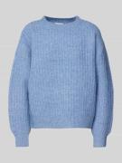 Tom Tailor Loose Fit Strickpullover mit Paillettenbesatz in Hellblau, ...