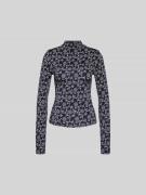 Kenzo Longsleeve mit floralem Allover-Muster in Black, Größe L