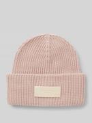 Marc O'Polo Beanie aus reiner Baumwolle Label-Patch in Rose, Größe 1