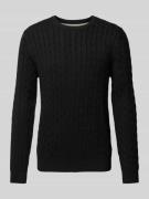 Christian Berg Men Strickpullover mit Rundhalsausschnitt in Black, Grö...