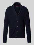 Christian Berg Men Strickjacke mit Schalkragen in Marine, Größe L