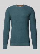 Tom Tailor Regular Fit Strickpullover aus reiner Baumwolle mit Struktu...