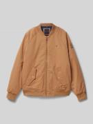 Tommy Hilfiger Teens Bomberjacke mit gerippten Abschlüssen in Camel, G...