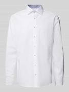ETERNA Regular Fit Businesshemd aus Popeline in Weiss, Größe 44