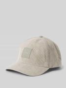 CK Calvin Klein Basecap aus Cord mit Label-Patch in Beige, Größe 1