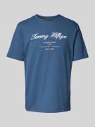 Tommy Hilfiger T-Shirt mit Label-Stitching in Rauchblau, Größe S