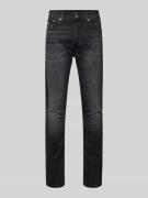 Tommy Jeans Slim Fit Jeans mit Label-Stitching Modell 'AUSTIN' in Blac...