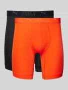 Puma Boxershorts mit elastischem Label-Bund im 2er-Pack in Orange, Grö...