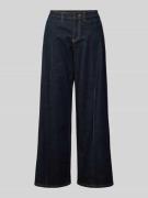 comma Wide Leg Jeans mit Kontrastnähten in Marine, Größe 34/32