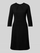 s.Oliver BLACK LABEL Knielanges Kleid mit 3/4-Arm in Black, Größe 42