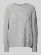 Jake*s Casual Strickjacke mit gerippten Abschlüssen in Silber Melange,...
