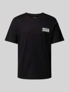 Jack & Jones T-Shirt mit Label-Print Modell 'ECORP' in Black, Größe L