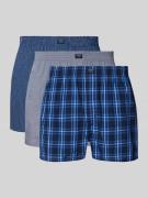 MCNEAL Boxershorts mit Label-Patch im 3er-Pack in Marine, Größe L