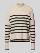 Only Regular Fit Strickpullover mit Wolle Modell 'FRIDI' in Ecru Melan...