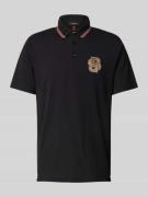 BOSS Regular Fit Poloshirt mit Logo-Badge Modell 'Parris' in Black, Gr...