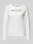 Marc O'Polo Longsleeve mit Label-Print in Offwhite, Größe L