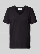 Selected Femme T-Shirt mit V-Ausschnitt Modell 'ESSENTIAL' in Black, G...