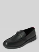 HUGO Loafers mit Label-Details Modell 'Iker' in Black, Größe 45