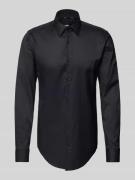 BOSS Regular Fit Businesshemd mit extra langem Arm Modell 'HANK' in Bl...
