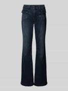 MAC Flared Fit Jeans aus reiner Viskose mit Cargotaschen in Dunkelblau...