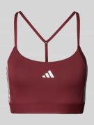 ADIDAS SPORTSWEAR Sport-BH mit Logo-Print in Aubergine, Größe S