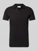 Lindbergh Poloshirt aus Baumwoll-Mix in Black, Größe L