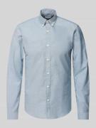 Lindbergh Slim Fit Freizeithemd mit Knopfleiste Modell 'Oxford' in Bla...